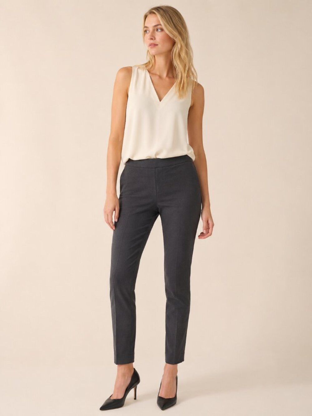 Banana Republic Petite Sloan Fit Ankle Pant Cast Iron 4P #A3124